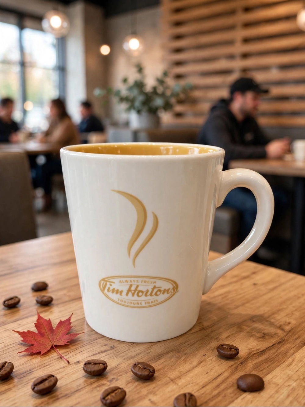 Tim Hortons Yellow & Cream Limited Edition Mug